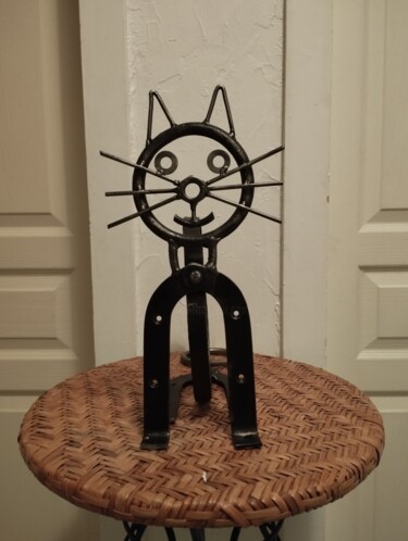 雕塑 标题为“Petit chat” 由Christian Barbance, 原创艺术品, 金属