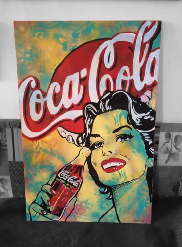 "Coca Cola" başlıklı Tablo Christian Berger tarafından, Orijinal sanat, Akrilik Ahşap Sedye çerçevesi üzerine monte edilmiş