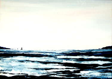 Peinture intitulée "Baie des Trépassés…" par Christian Biard, Œuvre d'art originale, Huile Monté sur Châssis en bois
