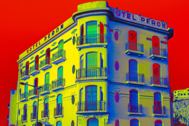 Photography titled "Hotel Peron et ciel…" by Christian Christian Goetghebeur, Original Artwork, Digital Photography Mounted…