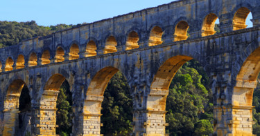 Photographie intitulée "Pont du Gard" par Christian Clausier, Œuvre d'art originale