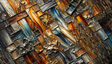 Digitale Kunst mit dem Titel "Vibrant Maelstrom" von Christian Debien, Original-Kunstwerk, Öl