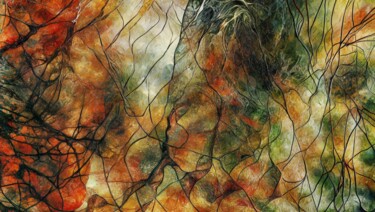 Arts numériques intitulée "abstractal coloris" par Christian Debien, Œuvre d'art originale, Huile