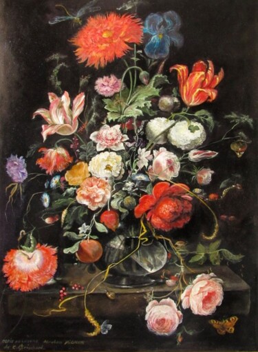 Malerei mit dem Titel "Copie au Musée de M…" von Christian Eprinchard, Original-Kunstwerk, Öl