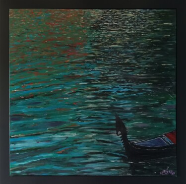 Картина под названием "REFLETS LAGUNE VENI…" - Christian Garnier, Подлинное произведение искусства, Акрил Установлен на Дере…