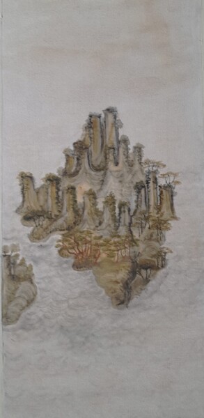 Ζωγραφική με τίτλο "La haut au dessus d…" από Christian Nouyrigat, Αυθεντικά έργα τέχνης, Ακρυλικό