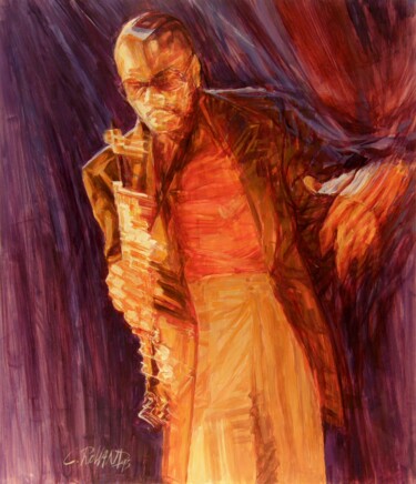 Schilderij getiteld "jazz 93 - 1" door Christian Rolland, Origineel Kunstwerk, Acryl