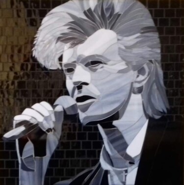 Sculptuur getiteld "David Bowie" door Christian Urpani, Origineel Kunstwerk, Mozaïek