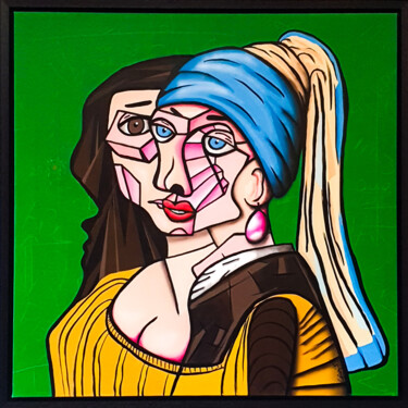 Pintura titulada "Mona pearl" por Christian Van Hedel, Obra de arte original, Acrílico Montado en Bastidor de camilla de mad…