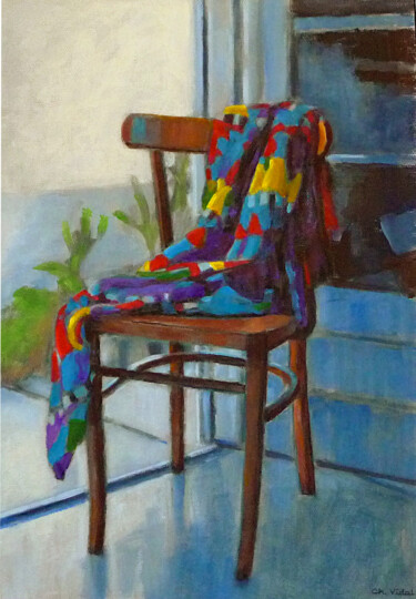 Peinture intitulée "La serviette de pla…" par Christian Vidal, Œuvre d'art originale, Acrylique Monté sur Carton