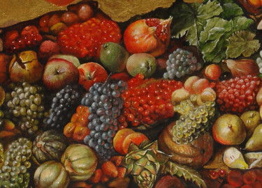 Pittura intitolato "fruits by christian…" da Christiana Visentin Gajoni, Opera d'arte originale, Olio