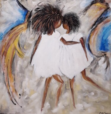 Peinture intitulée "THE GIRLS" par Christiane Guerry, Œuvre d'art originale, Acrylique Monté sur Châssis en bois