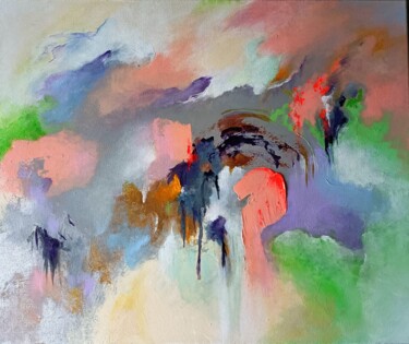 Painting titled "LE NUAGE DECHIRE" by Christiane Hess (CHRYSTAL), Original Artwork, Acrylic