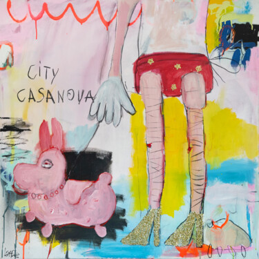 Peinture intitulée "city casanova" par Christiane Lohrig, Œuvre d'art originale, Acrylique