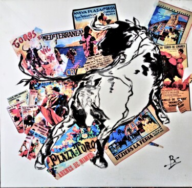 Картина под названием "Bullfighting - Corr…" - Christiane Marette (Christiane Marette - B.C Créations), Подлинное произведен…