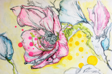 Malarstwo zatytułowany „Blüte im März” autorstwa Christiane Reisert, Oryginalna praca, Akryl