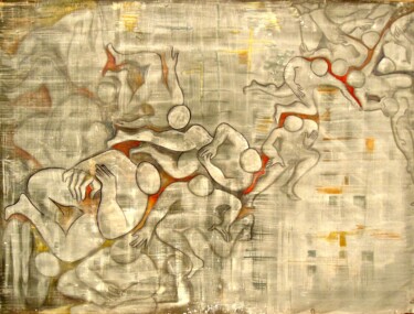 Desenho intitulada "Lutramé Blanc" por Christiane Seguin, Obras de arte originais, Tinta