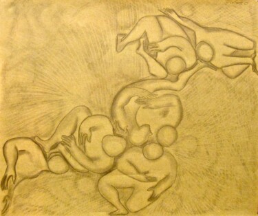 Drawing titled "Biamas" by Christiane Seguin, Original Artwork, Pencil