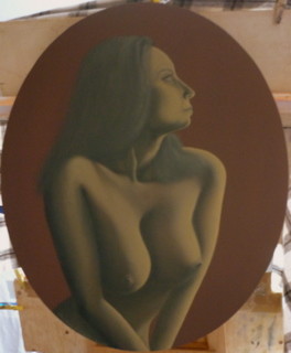 绘画 标题为“buste de femme” 由Christian Salaun, 原创艺术品, 油