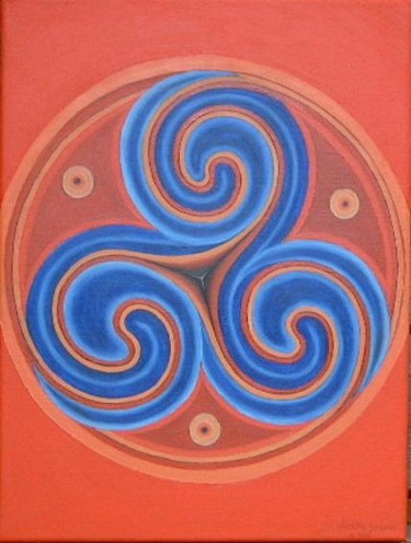 Peinture intitulée "triskell" par Christian Salaun, Œuvre d'art originale, Autre
