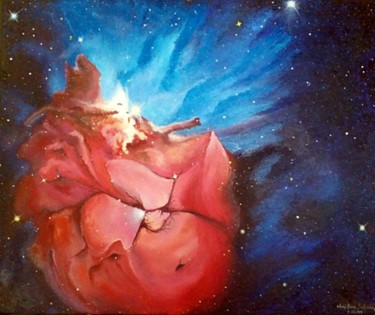Peinture intitulée "nebuleuse-3.jpg" par Christian Salaun, Œuvre d'art originale, Huile