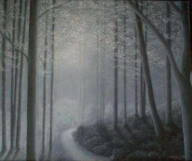 Peinture intitulée "À l'orée du bois" par Christian Salaun, Œuvre d'art originale, Huile