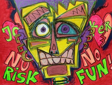 제목이 "Joker - no risk no…"인 미술작품 Christin Cameron로, 원작, 아크릴 나무 들것 프레임에 장착됨