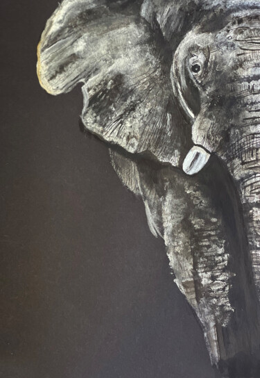 Dessin intitulée ""Слон"" par Christina Kristovsky, Œuvre d'art originale, Acrylique