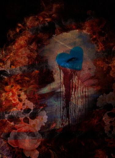 Grafika cyfrowa / sztuka generowana cyfrowo zatytułowany „Blue Valentine” autorstwa Christina Misuro, Oryginalna praca, Mala…