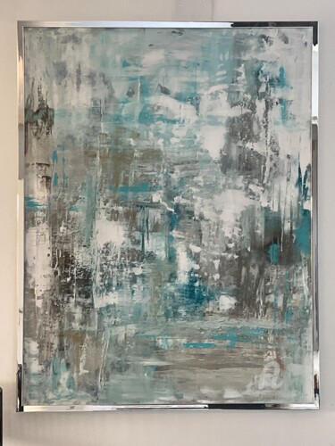 Malerei mit dem Titel "My blue lagoon" von Christine Barth Mroz, Original-Kunstwerk, Acryl Auf Keilrahmen aus Holz montiert