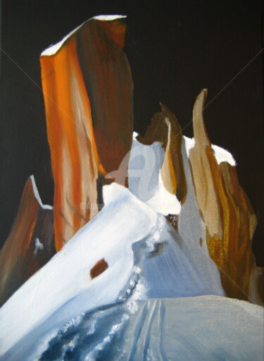 Painting titled "les cosmiques à cha…" by Christine Chevieux, Original Artwork, Oil