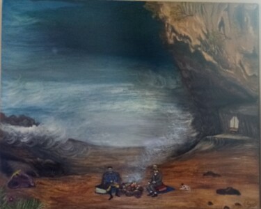 Pittura intitolato "Une rencontre Insol…" da Marie Christine Creput, Opera d'arte originale, Olio