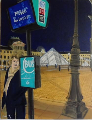 Painting titled "RATP 9" by Christine Jumaucourt, Original Artwork, Oil