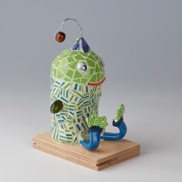 Escultura titulada "Froggy - Les Daucuns" por Christine Kerfant, Obra de arte original, Mosaico