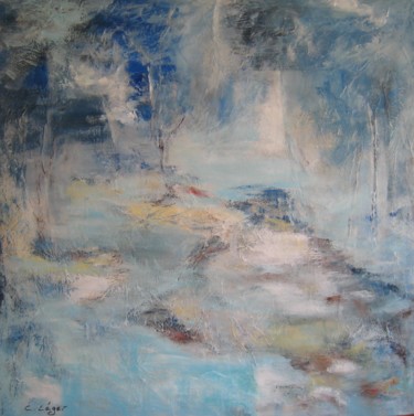 Peinture intitulée "LE JOUR BLEU" par Christine Leger, Œuvre d'art originale, Acrylique