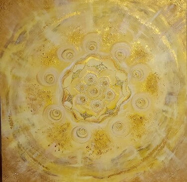 Pintura intitulada "Neumondbild Solarpl…" por Energiebilder Christine Schölzhorn, Obras de arte originais, Acrílico