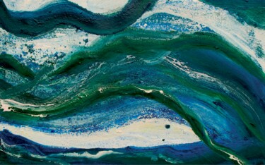 Peinture intitulée "The deep blue sea /…" par Christophe Carton, Œuvre d'art originale, Huile