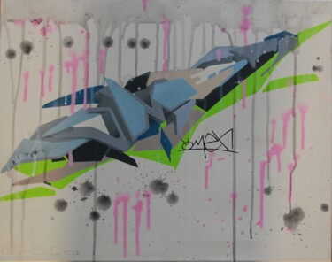 Malarstwo zatytułowany „Graff 2 2022” autorstwa Christophe Caniac, Oryginalna praca, Akryl