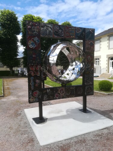 雕塑 标题为“La sphère de Wilsen” 由Christophe Milcent, 原创艺术品, 金属