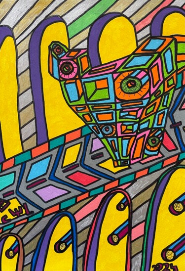 Drawing titled "The mechanical mous…" by Christophe Verger-Lecocq, Original Artwork, Marker