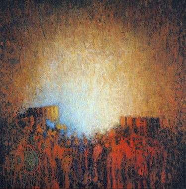 Peinture intitulée "canyon-technique-mi…" par Christophe Dupin, Œuvre d'art originale, Acrylique