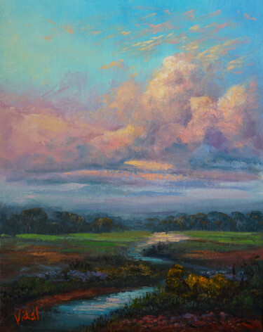 Pintura intitulada "Storm Approaching" por Christopher Vidal, Obras de arte originais, Óleo