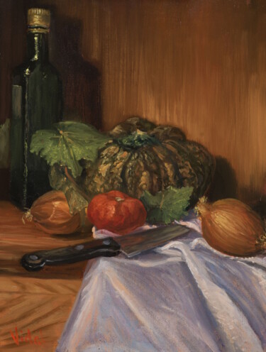 「Pumpkin, tomato, on…」というタイトルの絵画 Christopher Vidalによって, オリジナルのアートワーク, オイル