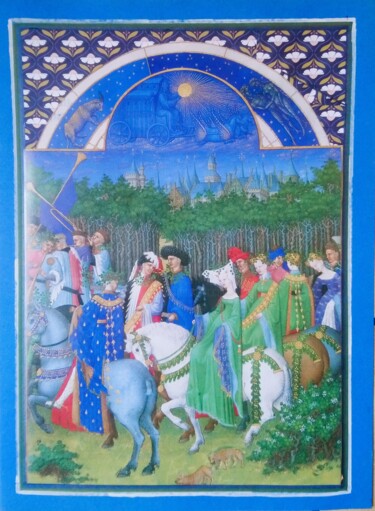 Colagens intitulada "Promenade médiévale" por Chrystelle Ragot, Obras de arte originais, Colagens