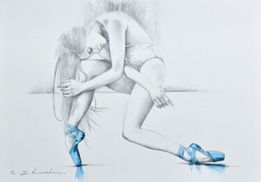 "Ballerina Drawing 8" başlıklı Resim Chung Yau Shek tarafından, Orijinal sanat, Kalem