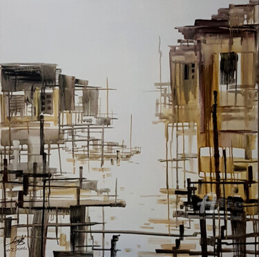 Pittura intitolato "After Rain  雨后" da Chunlei Zhang, Opera d'arte originale