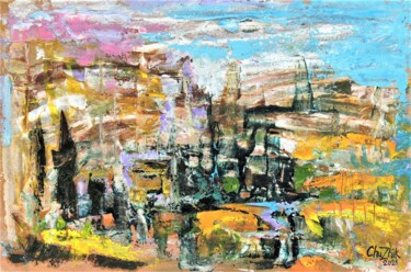 Картина под названием "Landscape 26-21" - Chuzhik, Подлинное произведение искусства, Масло