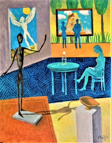 Картина под названием "10-22   Галерея ЛУ" - Chuzhik, Подлинное произведение искусства, Масло