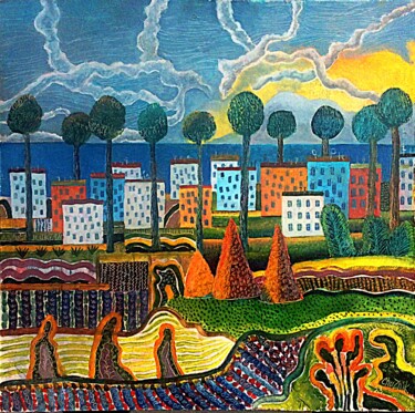 Pintura titulada "Вид Эрмини" por Chuzhik, Obra de arte original, Oleo