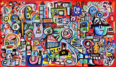 Painting titled "Party all the time" by Ciano, Original Artwork, Acrylic